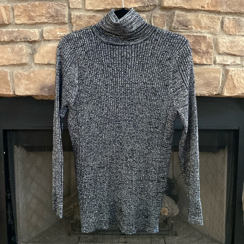 Covington black and silver turtleneck sweater. XL